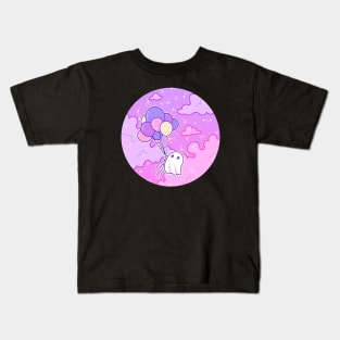 Up - Ghostie likes helium colorful balloons Kids T-Shirt